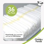 The Cheeky Panda Premium Baby Diapers Size 2 (12-18lbs) | 44 Bamboo Lined Disposable Diapers for Sensitive Skin - Image 3